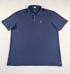 johnnie-O The Original 4-Button Piqué Polo Shirt in Wake Navy